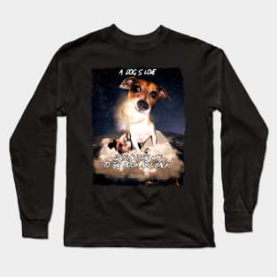 A dog's love goes all the way to the moon and back... Long Sleeve T-Shirt